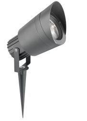 Inside dark Grey Aluminium & glass Gu10 1 x 50W 220 - 240V D: 11 H: 20cm IP54