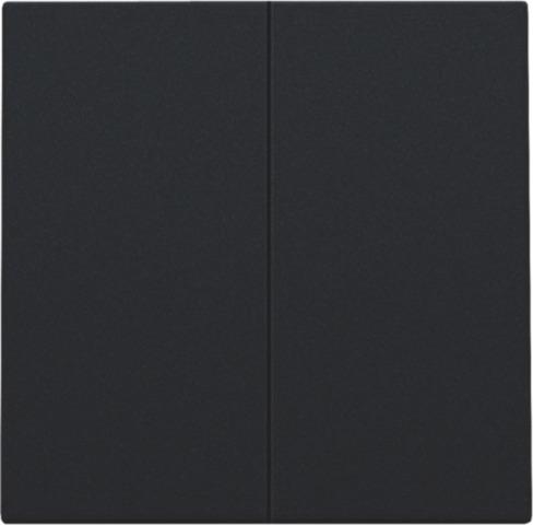 Set de finition pour interrupteur électronique double ou bouton - poussoir Black Coated