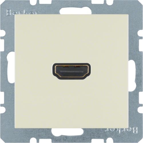 High definition socket output, S.1, White glossy