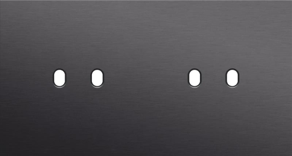 Tweevoudige afdekplaat, horizontaal 71mm centerafstand, voor tweevoudige schakelfuncties, Niko toggl