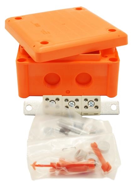 Brandwerende waterdichte kabeldoos met metrische schroefingangen M20 IP66 102 x 102 x 56mm (E90)