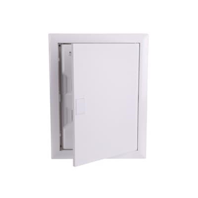 Inbouwkast UK600 2 rijen 24 modules uitbreidbaar tot 28 mod. met volle deur