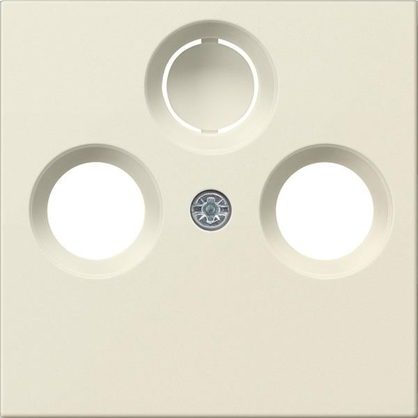 Afdekking antennecontactdoos System 55 crème Wit