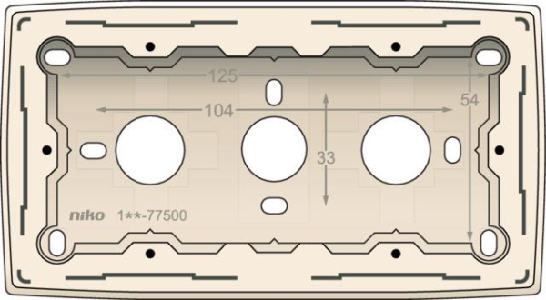 Double surface - mounting box for all flush - mounting devices from the Original series, Cream