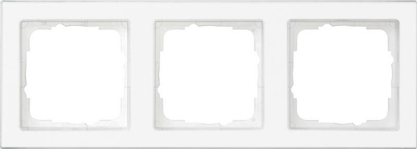 Cadre de finition 3 x entièrement inscriptible Gira E2 Blanc transparent