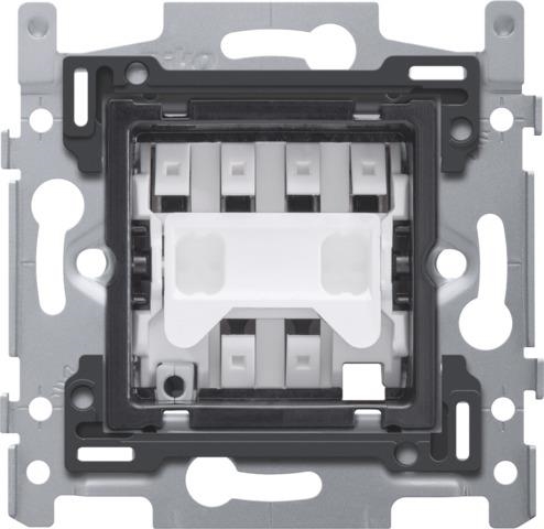 Socle pour un interrupteur bipolaire, 10 AX / 250Vac, connexion rapide, fixation par vis, à utiliser