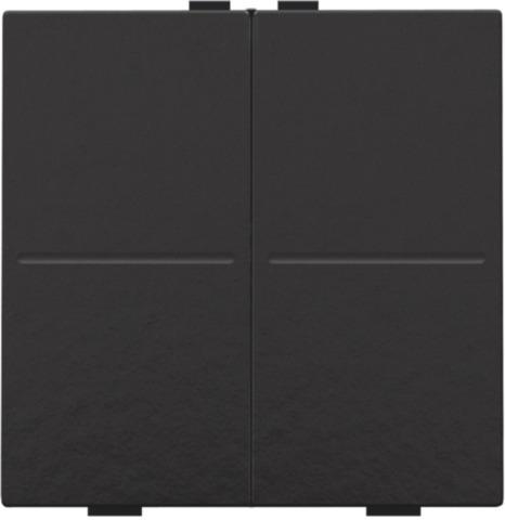 Touche double pour interrupteur sans fil ou bouton - poussoir à 4 boutons de commande Bakelite Black