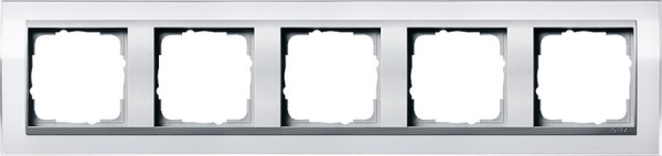 Afdekramen Gira Event Clear Wit met overgangsafdekraam kleur Aluminium Wit met