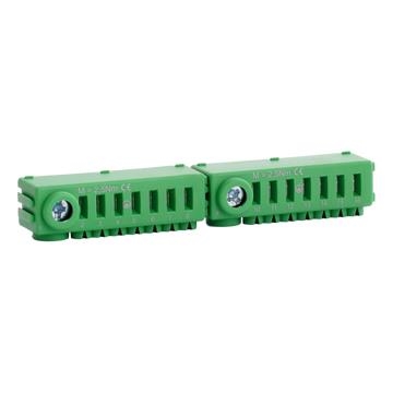 Groene aardrail zonder schroeven Conexbox 3 x 25 + 21 x 4mm²