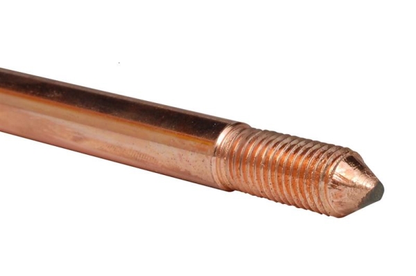 Aardstavenmet kopermantel om te vijzen 1.5m - 18mm 30µ (micron)