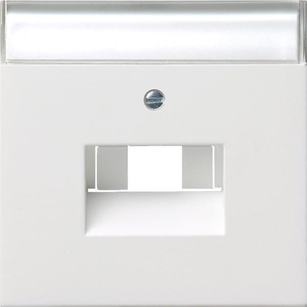 Afdekraam met tekstkader UAE / IAE netwerk Gira F100 zuiver Wit