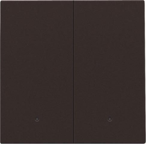 Set de finition avec lentille pour interrupteur électronique double ou bouton - poussoir dark Brown