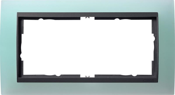 Cadre 2 x sans nervures centrale pour Anthracite Gira Event opaque Menthe