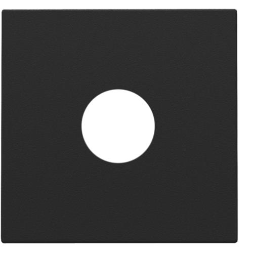 Afwerkingsset voor enkelvoudige coaxaansluiting voor TV, Black coated