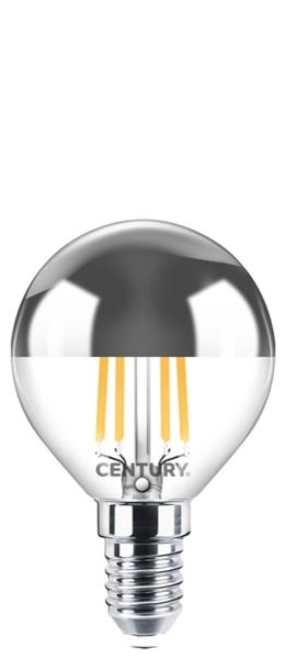 filament Led sphère claire- dome Argenté - 6W - E14 - 2700K - 680 Lm - dimmable - IP20