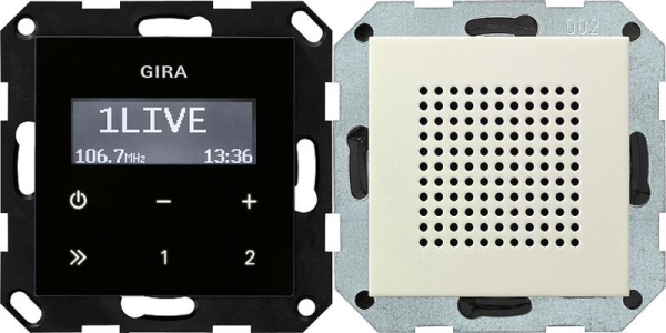 Radio RDS encastrée System 55 Blanc crème