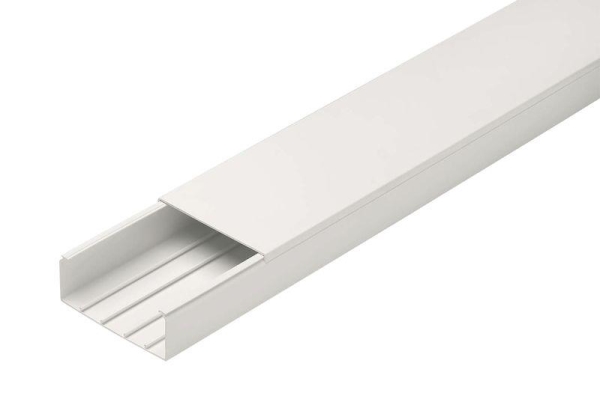 Goulotte Blanche base 120 x hauteur 60mm avec couvercle IP40 - 2m