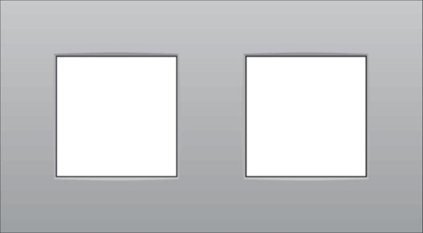 Plaque double horizontale entraxe 71mm Sterling