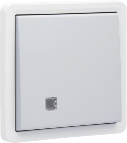 Bouton - poussoir éclairable, étanche aux projections d’eau 10A / 250Vac, avec voyant transparent