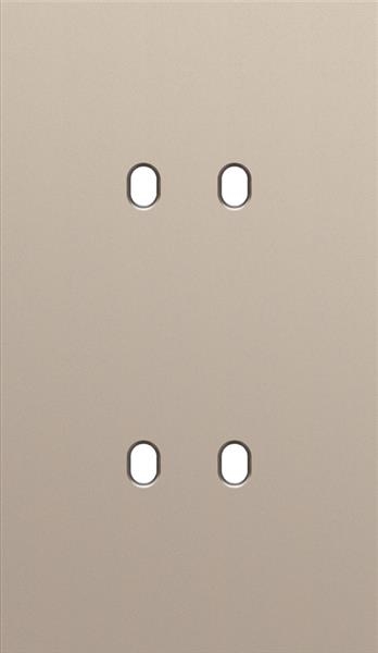 Plaque de recouvrement double, verticale 60mm d'entraxe, pour des fonctions d'interrupteur double, N