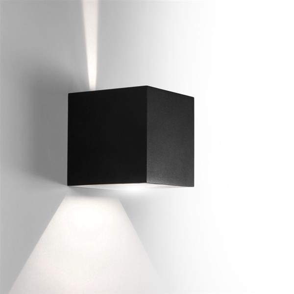 Applique Led up & down Zwart - 6W - 3000K - 550lm - IP65