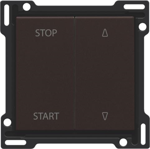 Set de finition pour double interrupteur pour volets dark Brown