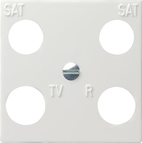 Afdekplaat 4 voudig accessoires zuiver Wit