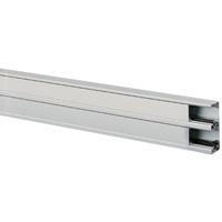 Snap - on trunking - 2 compartment - 50 x 130 - cover 45mm - 2 modules - Aluminium