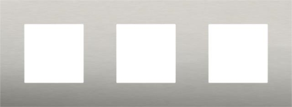Plaque triple horizontale entraxe 71mm Stainless Steel