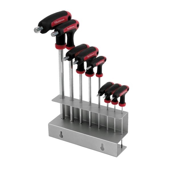 Assortiment met haaks handvat 9 delig