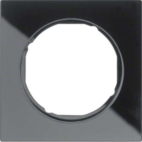 Afdekplaat 1 - voudig Berker R.3 Glas, Zwart