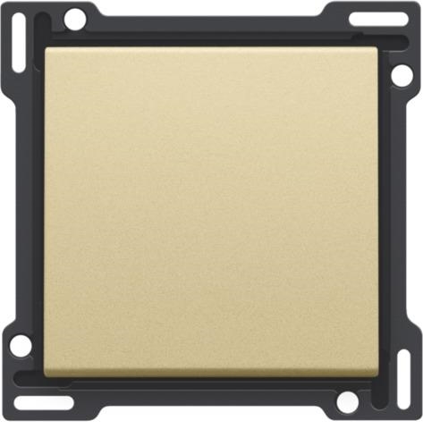 Set de finition pour interrupteur ou bouton - poussoir simple Alu Gold