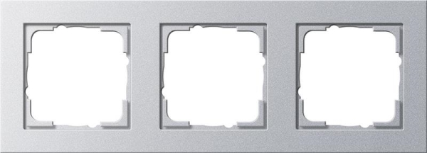 Cover frame 3 gang Gira E2 colour Aluminium