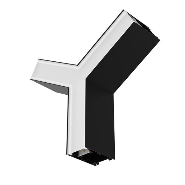 Office linear shape connectors prismatic Black
