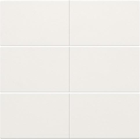 Afwerkingsset voor 6 - voudige potentiaalvrije drukknop 24V White Steel