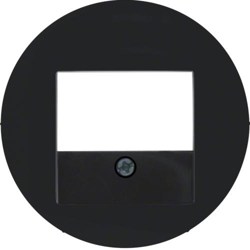 Enjoliveur pour prise informatique et connexions haut - parleurs Berker R.1 / R.3 / R.Classic Noir,