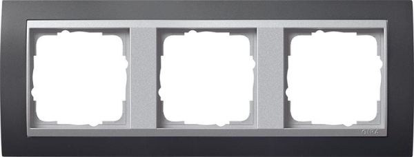 Afdekraam 3 voudig voor kleur Aluminium Gira Event Antraciet