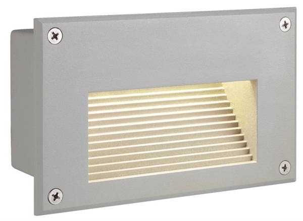 Brick Led downunder applique, rectangulaire, Gris Argent, Led Blanc chaud