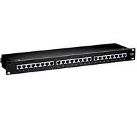 Patch panel 19 cat6 24 x RJ45 Stp Black