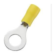 Faston ring geisoleerd 6mm² diameter M6 Geel