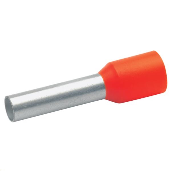 Partially insulated wire end ferrule 4mm² 12mm Oranje