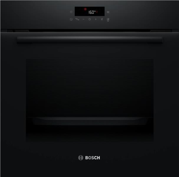 Oven serie 2 multifunctie 60cm, Label A+, 6 verwarmingswijzen, pyrolyse, Rood display, Zwart Zwart A