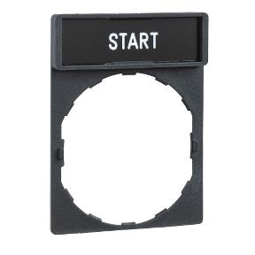 Legend holder 30 x 40mm with legend 8 x 27mm with marking Start