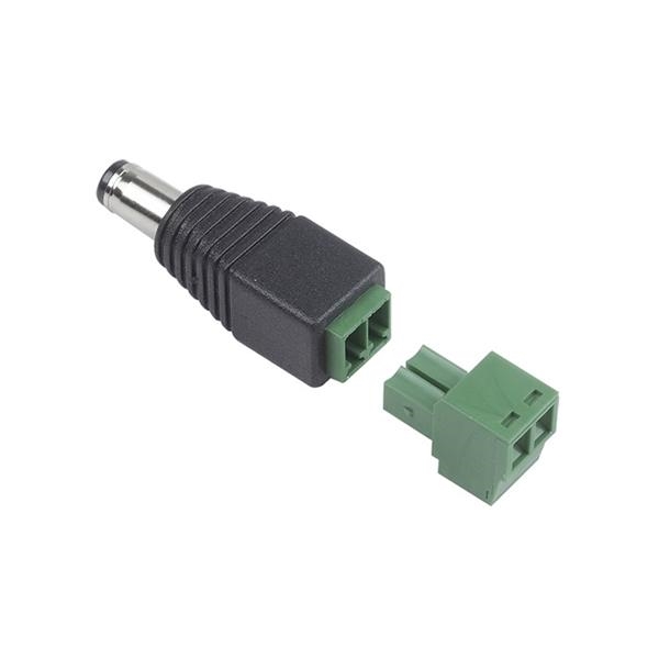 Voedingsconnector klemmen / jackplug mannelijk