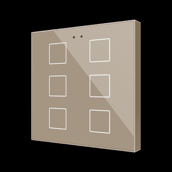 Interrupteur tactile Knx 6P avec capteur de température