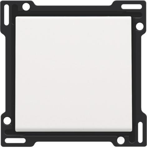 Set de finition pour interrupteur ou bouton - poussoir simple White Steel