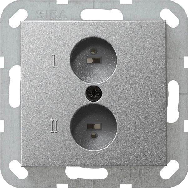 Stereo - luidspreker contactdoos System 55 kleur Aluminium