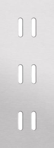 Plaque de recouvrement triple, verticale 71mm d'entraxe, pour trois fonctions de commutation double,
