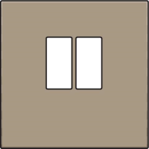 Set de finition pour prise simple pour haut - parleur Bronze