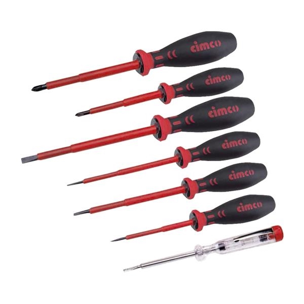 Assortiment tournevis plat + croix 7 pièces